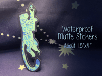 Image 2 of Blue Snow Leopard Sticker