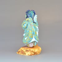 Image 2 of XXXXL. Twisted Sky Blue Reticulated Octopus Tower - Flamework Glass Sculpture