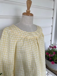 Image 1 of The Yellow Check Smock Top