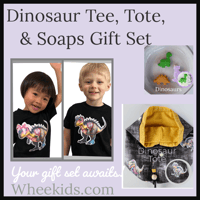 Image 4 of Dinosaurs Tote - Kids Teen Young Adult Black and Gold Fashion Carry Bag 