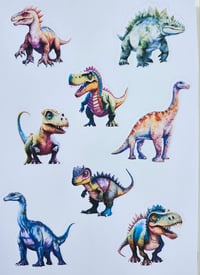 Image 3 of Dinosaurs Tote - Kids Teen Young Adult Black and Gold Fashion Carry Bag 