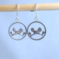 Image 2 of Sweet Patu Threepence earrings.