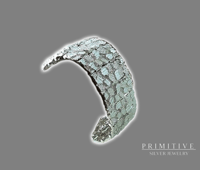925 Silver Heavy Solid Nugget Bracelet with Strong Clasp