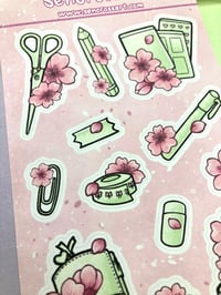 Image 2 of Cherry Blossom Stationery Sticker Sheet