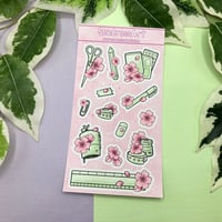 Image 1 of Cherry Blossom Stationery Sticker Sheet