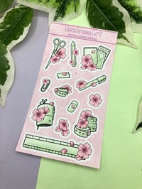 Image 3 of Cherry Blossom Stationery Sticker Sheet