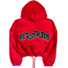 DISPLACED LOGO PULLOVER HOODIE RED