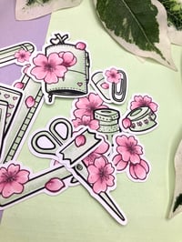 Image 2 of Cherry Blossom Stationery Sticker Pack