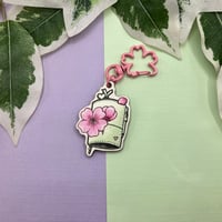 Image 1 of Cherry Blossom Notebook Wooden Keychain