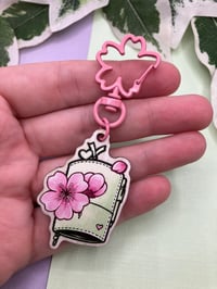 Image 2 of Cherry Blossom Notebook Wooden Keychain