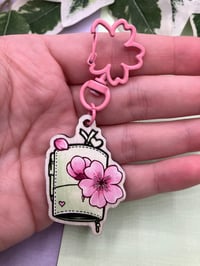 Image 4 of Cherry Blossom Notebook Wooden Keychain