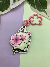 Image 5 of Cherry Blossom Notebook Wooden Keychain