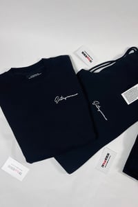 Image 3 of Black crewneck sweatsuit 2pc “ Signature edition “