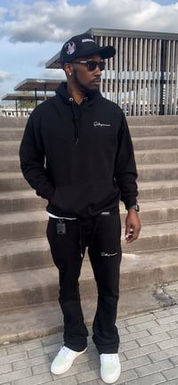 Image 3 of Black “Signature edition “ flared hoodies set 
