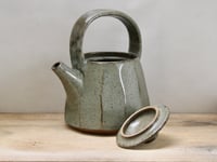 Image 4 of Over handle faceted teapot 
