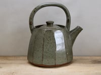 Image 2 of Over handle faceted teapot 