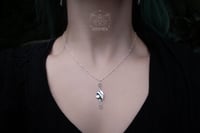 Image 1 of Moonlit Leaf Necklace (925 Sterling Silver)