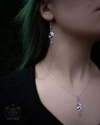 Image 4 of Moonlit Leaf Earrings (925 Sterling Silver)
