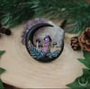 Cosmic Forest Crystal Moon necklace 