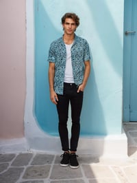 Image 8 of Las Ballenas Paisley pattern button up shirt