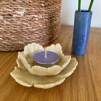 Image 2 of Pale Yellow Flower Candle / Trinket Dish