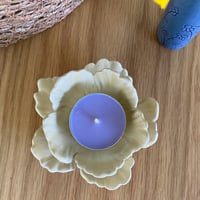Image 4 of Pale Yellow Flower Candle / Trinket Dish