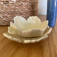 Image 5 of Pale Yellow Flower Candle / Trinket Dish
