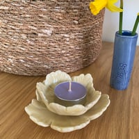 Image 7 of Pale Yellow Flower Candle / Trinket Dish