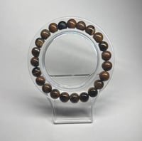 Image 3 of Tiger’s Eye and Onyx Bracelet - Strength and Protection 8mm