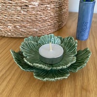 Image 5 of Large Green Flower Candle / Trinket Dish