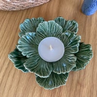 Image 6 of Large Green Flower Candle / Trinket Dish