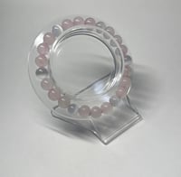 Image 1 of Rose Quartz, and  Cat Eye Selenite Bracelet - A Symphony of Love, Protection, and Healing 8mm