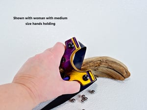 Image of Wooden Slingshot, Spectraply The Twister Sling Shot, Wooden Catapult, Right or left Hand Pull, OOAK