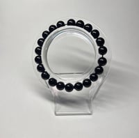 Image 1 of Black Obsidian Bracelet - The Stone of Protection and Strength 8mm