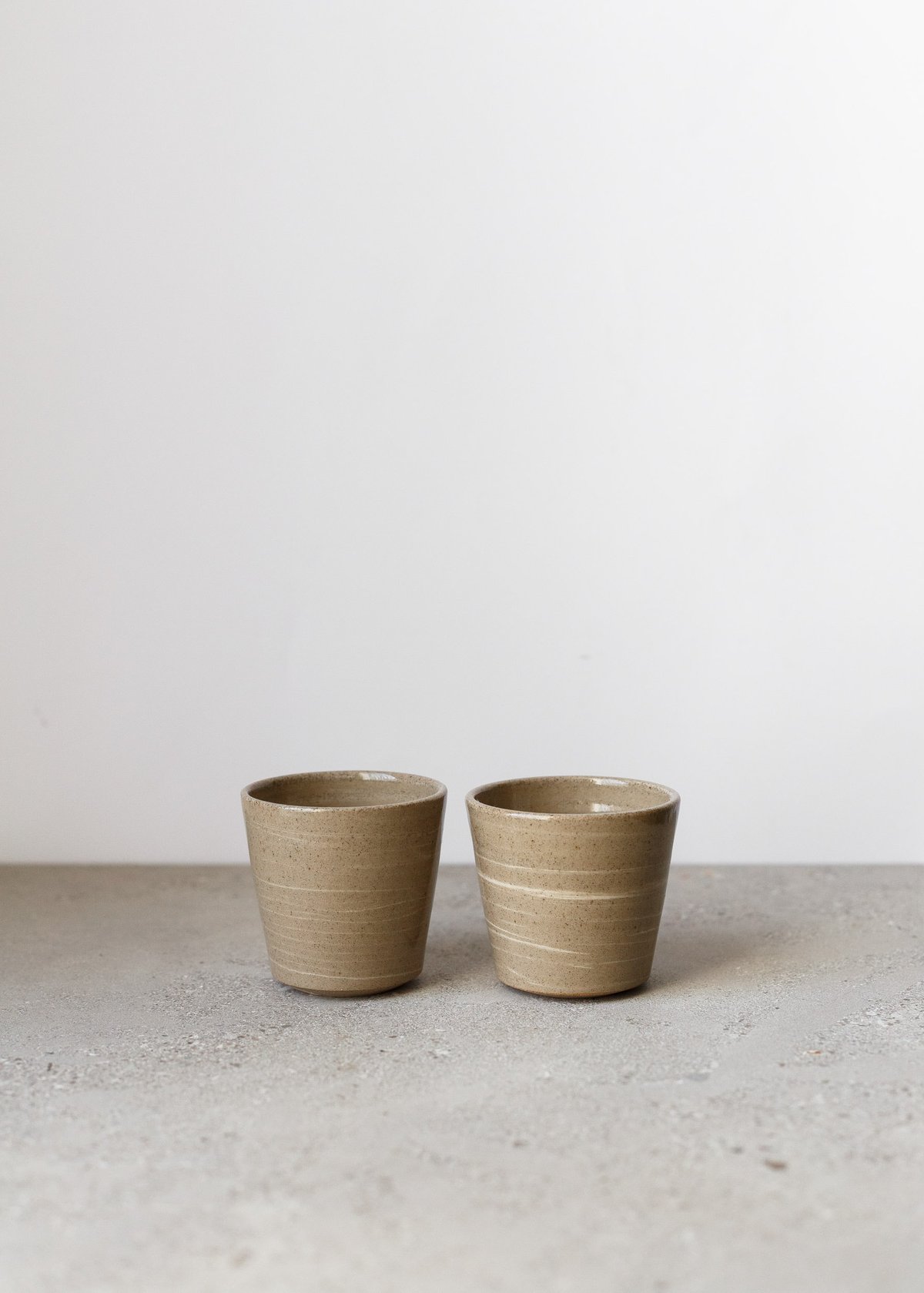 Image of SAMPLE: Taupe marble coffee cup