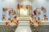 Staging design silk flowers 