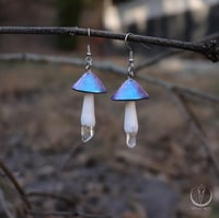 Image 4 of Cosmic Fungi earrings