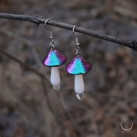 Image 2 of Cosmic Fungi earrings