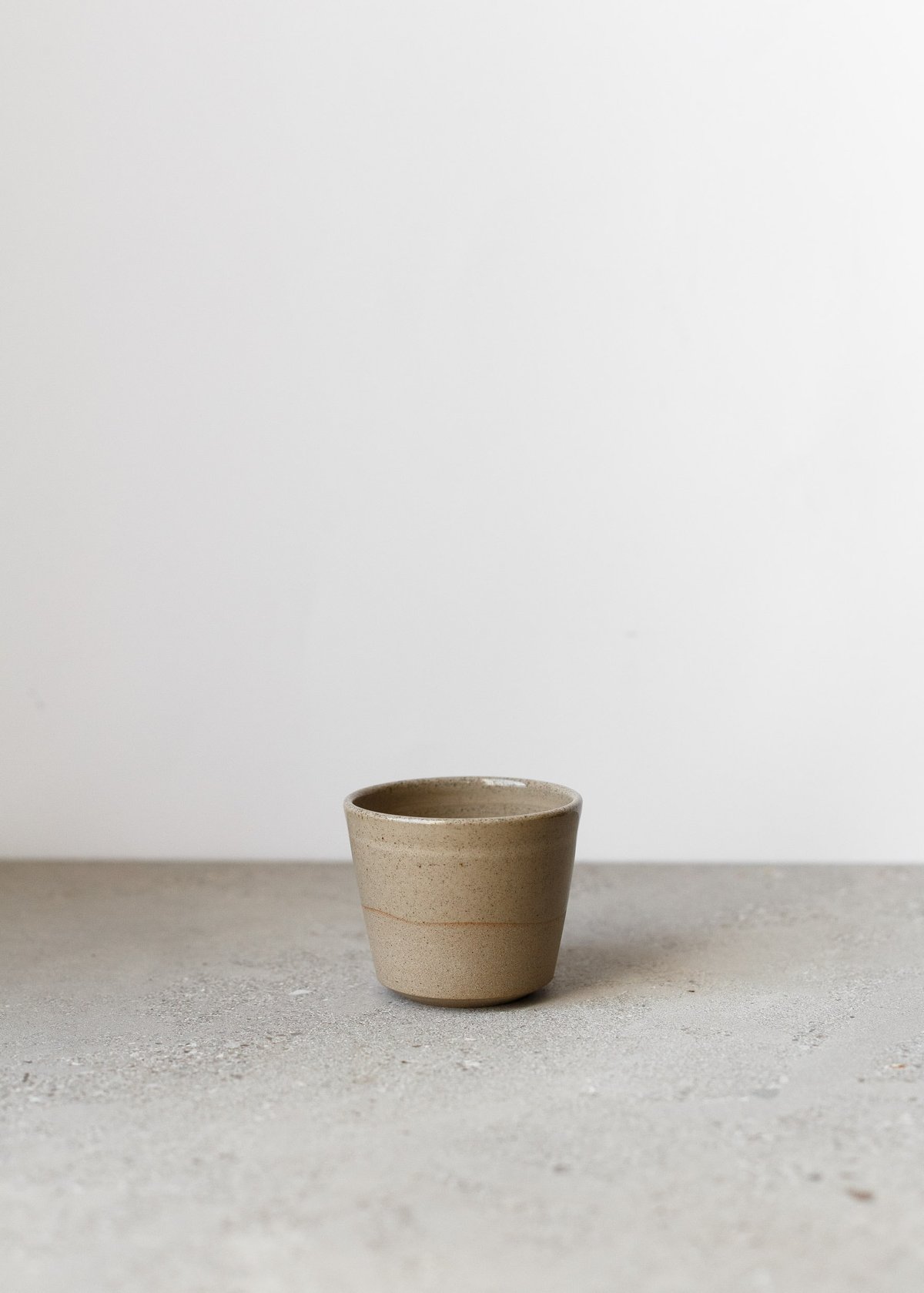 Image of SAMPLE: Taupe coffee cup