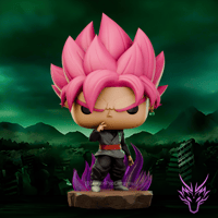 Image 1 of (Pre-Sale) Goku Black Super Saiyan Rose Dragon Ball Super Custom Funko Pop