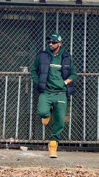 Image 1 of Dark Green “ Flagship “ hoodie set