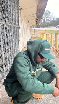 Image 4 of Dark Green “ Flagship “ hoodie set