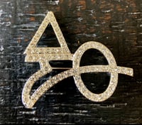 Image 1 of Sliver Bling Symbol Brooch 