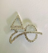 Image 2 of Sliver Bling Symbol Brooch 