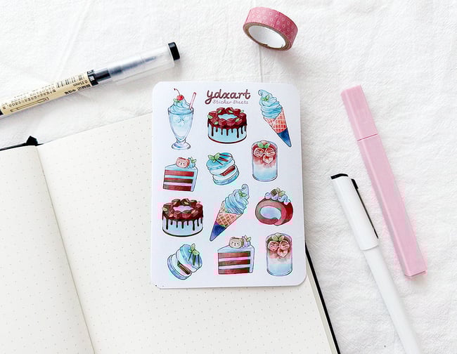 Mint Desserts Sticker Sheet