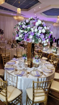 Image 1 of 80 Cm white, purple lavender Centerpieces 