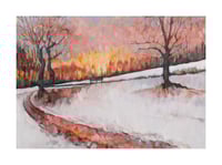 Giclee Print - Sunrise and Snow Meersbrook Park