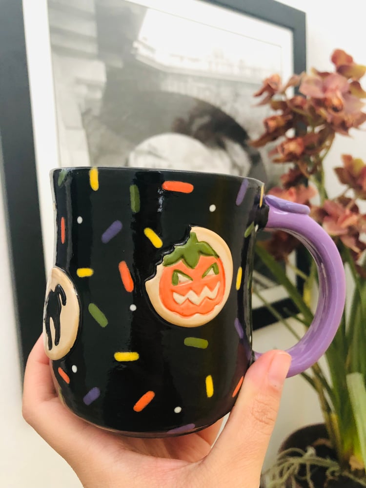 Image of Halloween cookie mug for Emily W