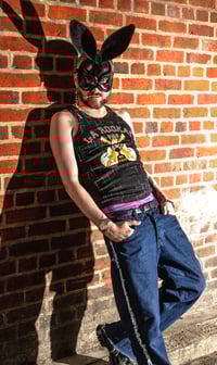 Image 6 of ‘La Rocka logo’ custom rhinestone vintage vest