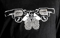Image 4 of Double Pistols T shirt and metal studs